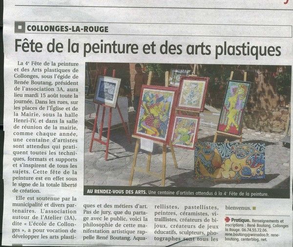 COLLONGES FETE DE LA PEINTURE 15 AOUT 2017
